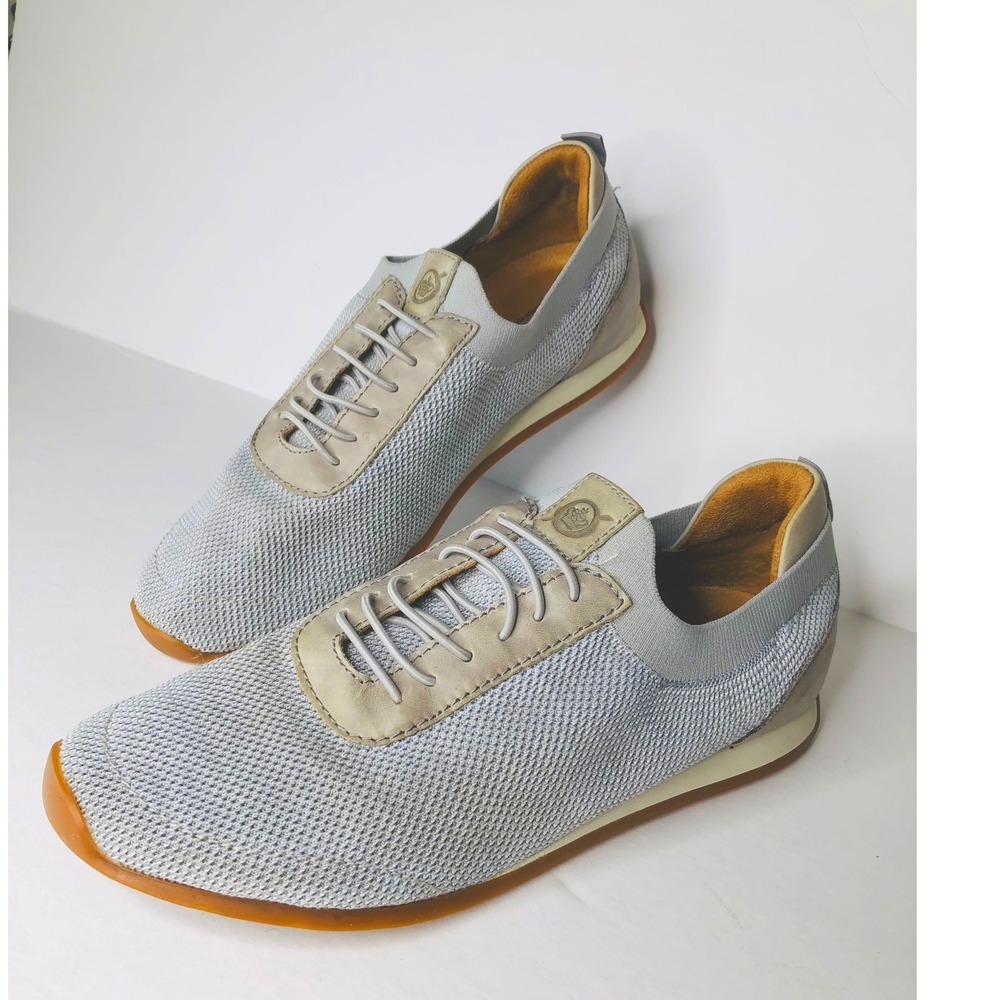 Born Handcrafted Footwear Gray Fabric Leather Accent Sneakers 11.5M